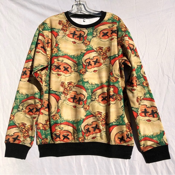 Ugly Christmas Santa Sweatshirt - Picture 1 of 3